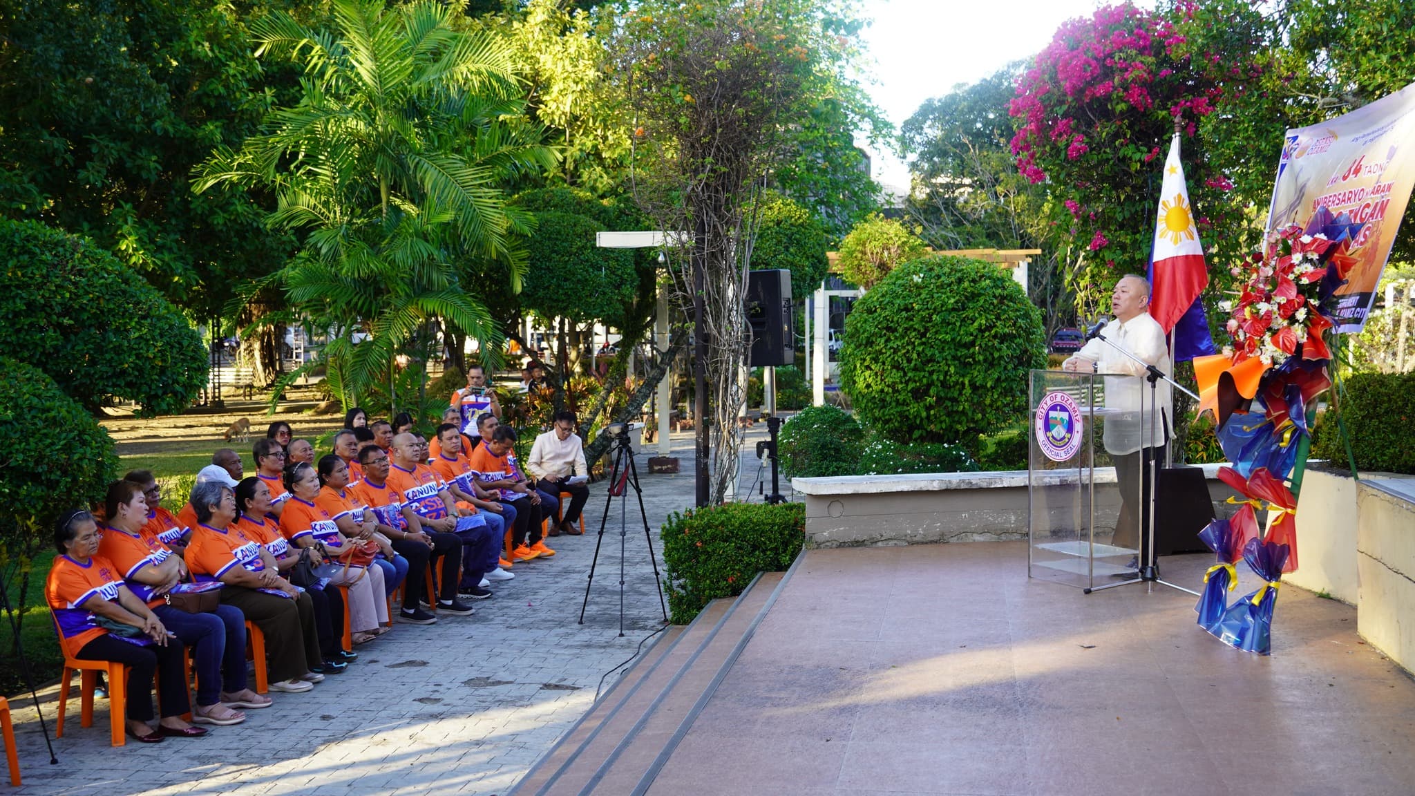 City officials at an Ozamiz anniversary ceremony